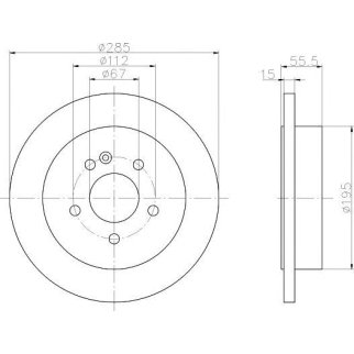 Диск тормозной задний MINTEX MDC1360 фото