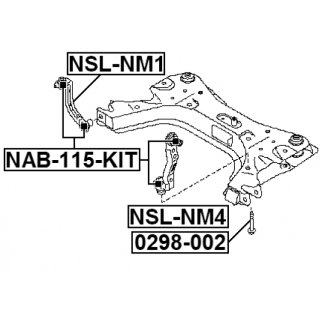 0298-002_болт развальный! Nissan Tiida 06-13 фото 2