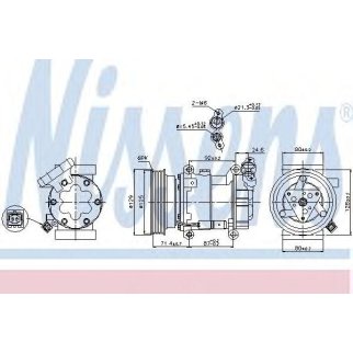 Компрессор системы кондиционирования Nissens 89332 фото