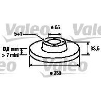 Диск тормозной задний Valeo 197011 фото