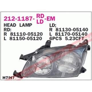 Фара левая DEPO 212-1187L-LD-EM фото