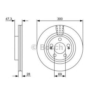 Диск тормозной BOSCH 0 986 479 537 фото