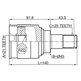 Шрус внутренний 21X45X25 фото 2