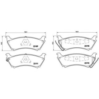 Колодки тормозные задние к-кт Brembo P 50 040 фото