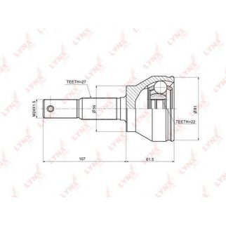 ШРУС наружный LYNXauto CO3698 фото