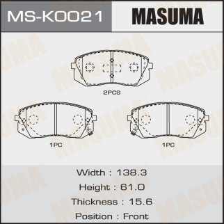 MS-K0021_колодки дисковые п.! Hyundai ix35/Tucson 09>, Kia Sportage 07> фото