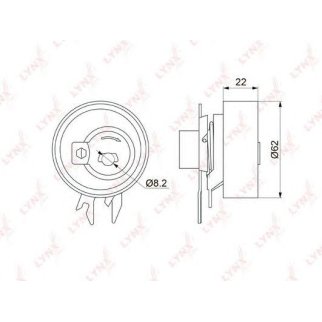 Ролик-натяжитель ремня ГРМ LYNXauto PB-1136 фото