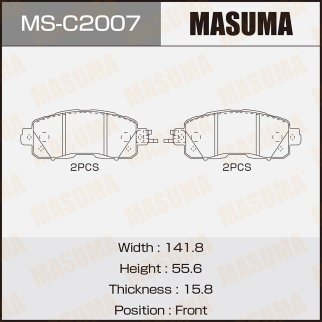 Колодки тормозные передние к-кт Masuma MS-C2007 фото