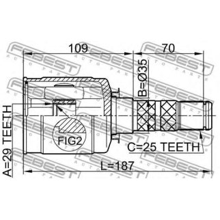 ШРУС внутренний FEBEST 0811-B9 фото