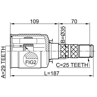 ШРУС внутренний FEBEST 0811-B9 фото 2