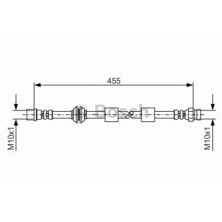 Шланг тормозной передний BOSCH 1 987 476 170 фото