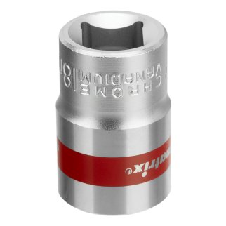 Головка торцевая, 18 мм, 6-гранная, CrV, под квадрат 1/2, хромированная MATRIX 13118 фото 2