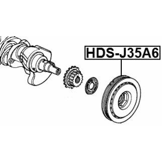 Шкив коленвала FEBEST HDS-J35A6 фото 2