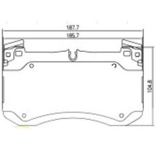 Колодки торм. для а/м Mercedes GLE (V167/C167) (18-) диск. перед. т/с Brembo (AMG) (PF 2252) фото 3