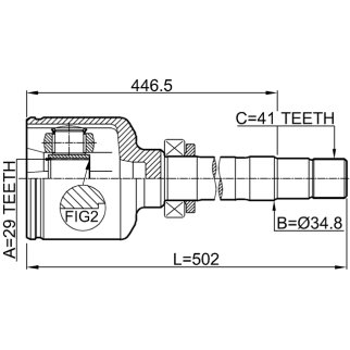 ШРУС внутренний FEBEST 2811-DUCQ18RH фото 2