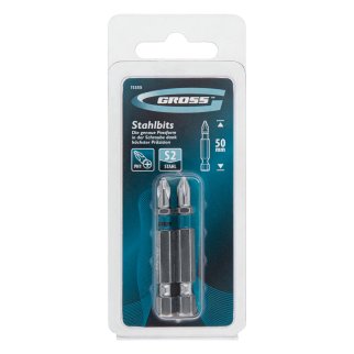 Набор бит PH1х50, сталь S2, (2шт) GROSS фото 5