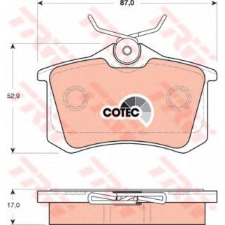 Колодки тормозные задние к-кт TRW GDB1504 фото