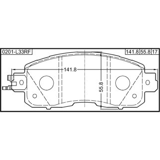 КОЛОДКИ ТОРМОЗНЫЕ ПЕРЕДНИЕ подходит для NISSAN ALTIMA L33 2012.05- (US) 0201-L33RF фото 2