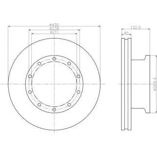 Диск тормозной TEXTAR 93087900 фото
