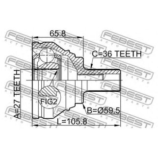 ШРУС наружный передний FEBEST 2310-031 фото
