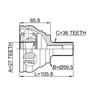 ШРУС наружный передний FEBEST 2310-031 фото 2