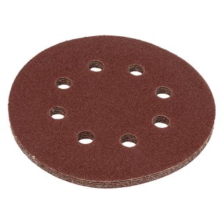 Круг абразивный на ворс. подложке под "липучку" перфорированный P60 125мм 5шт MATRIX фото 3