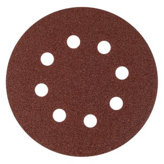 Круг абразивный на ворс. подложке под &quot;липучку&quot; перфорированный P60 125мм 5шт MATRIX фото