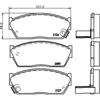 Колодки торм.пер. Honda Civic, CRX фото