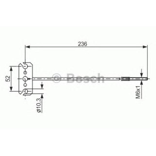 Трос стояночного тормоза передний BOSCH 1 987 477 226 фото