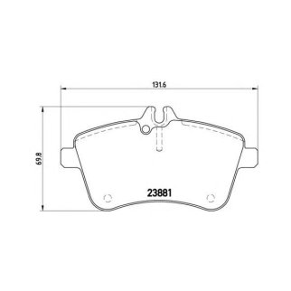Колодки тормозные передние к-кт brembo P 50 057 фото