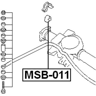 Втулка (сайлентблок) заднего стабилизатора FEBEST MSB-011 фото 2