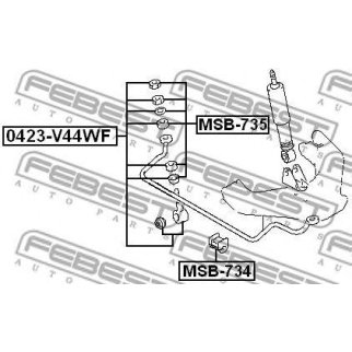 Стойка переднего стабилизатора FEBEST 0423-V44WF фото