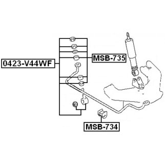 Стойка переднего стабилизатора FEBEST 0423-V44WF фото 2