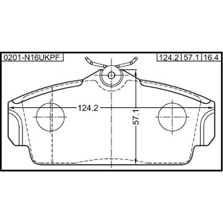 Колодки тормозные передние к-кт FEBEST 0201-N16UKPF фото 2 Колодки тормозные передние к-кт FEBEST 0201-N16UKPF фото 2