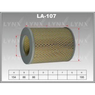 Фильтр воздушный LYNXauto LA107 фото