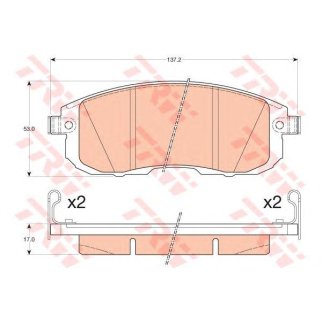 Колодки тормозные передние к-кт TRW GDB3616 фото