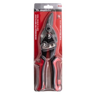 Ножницы по металлу 250мм левой резки обрезиненные ручки MATRIX фото 5