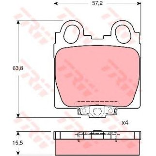 Колодки тормозные задние TRW GDB3233 фото