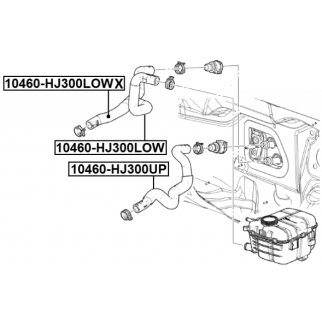 Патрубок системы охлаждения CHEVROLET CRUZE (4DRNB) 2010-2013 FEBEST 10460-HJ300LOW фото 2