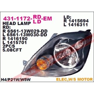 Фара левая DEPO 431-1172L-LD-EM фото