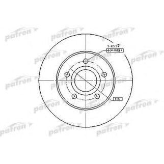 Диск тормозной передний вентилируемый PATRON PBD5118 фото