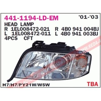 Фара правая DEPO 441-1194R-LD-EM фото