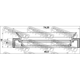 Сальник привода 50x74x9x15 фото