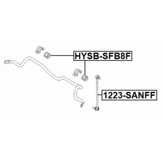 Втулка (сайлентблок) переднего стабилизатора FEBEST HYSB-SFB8F фото 2