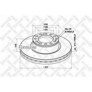 Диск тормозной Stellox 85-00813-SX фото