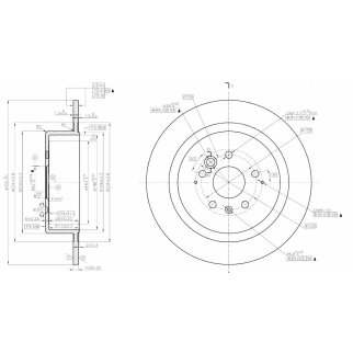 Диск торм. для а/м Chery Tiggo 5 (14-) зад. d=322 (DF 051310) фото 3