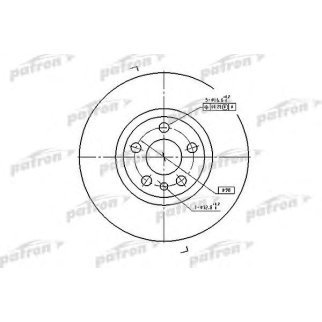 Диск тормозной передн CITROEN: EVASION 94-02, JUMPY c бортовой платформой 99-, ULYSSE 94-02, LANCIA: ZETA 95-02, PEUGEOT: 806 94-02, EXPERT 96-, EXPERT c бортов фото