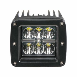 Фара светодиодная квадратная, 6 LED направленный свет, 18W (82х75х75) 12/24V (ALED009) фото 2