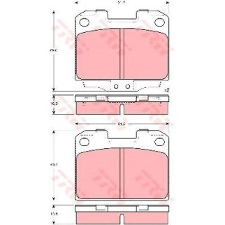 Колодки тормозные задние дисковые к-кт TRW GDB3104 фото