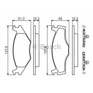 Колодки тормозные передние к-кт BOSCH 0 986 468 871 фото